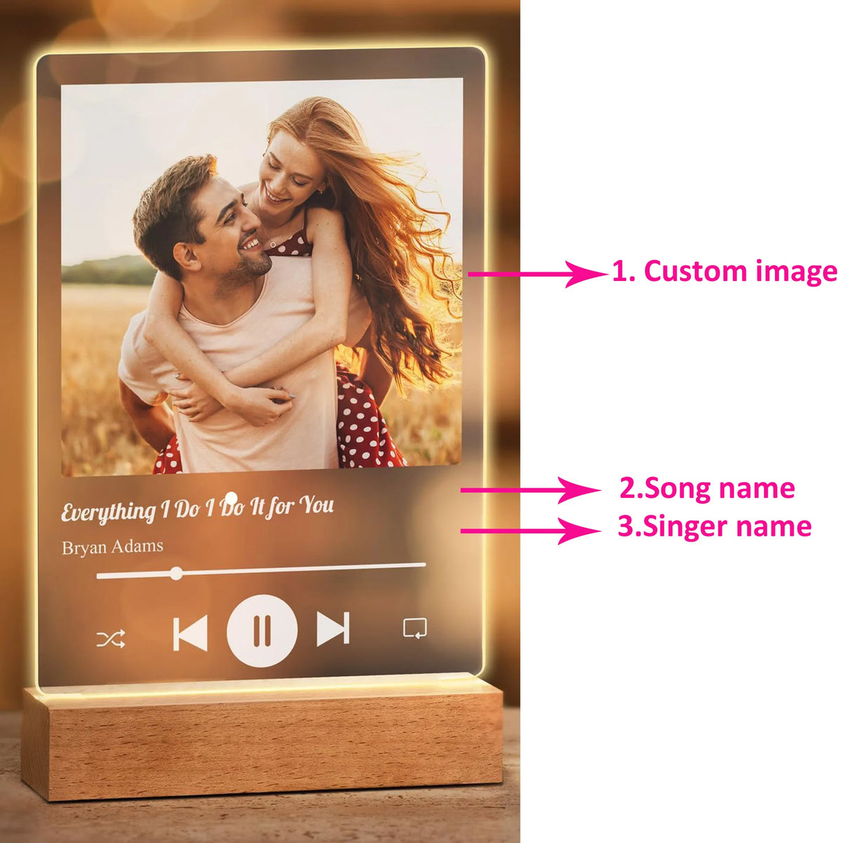 Lámpara Personalizada Spotify con Foto | El Detallazo