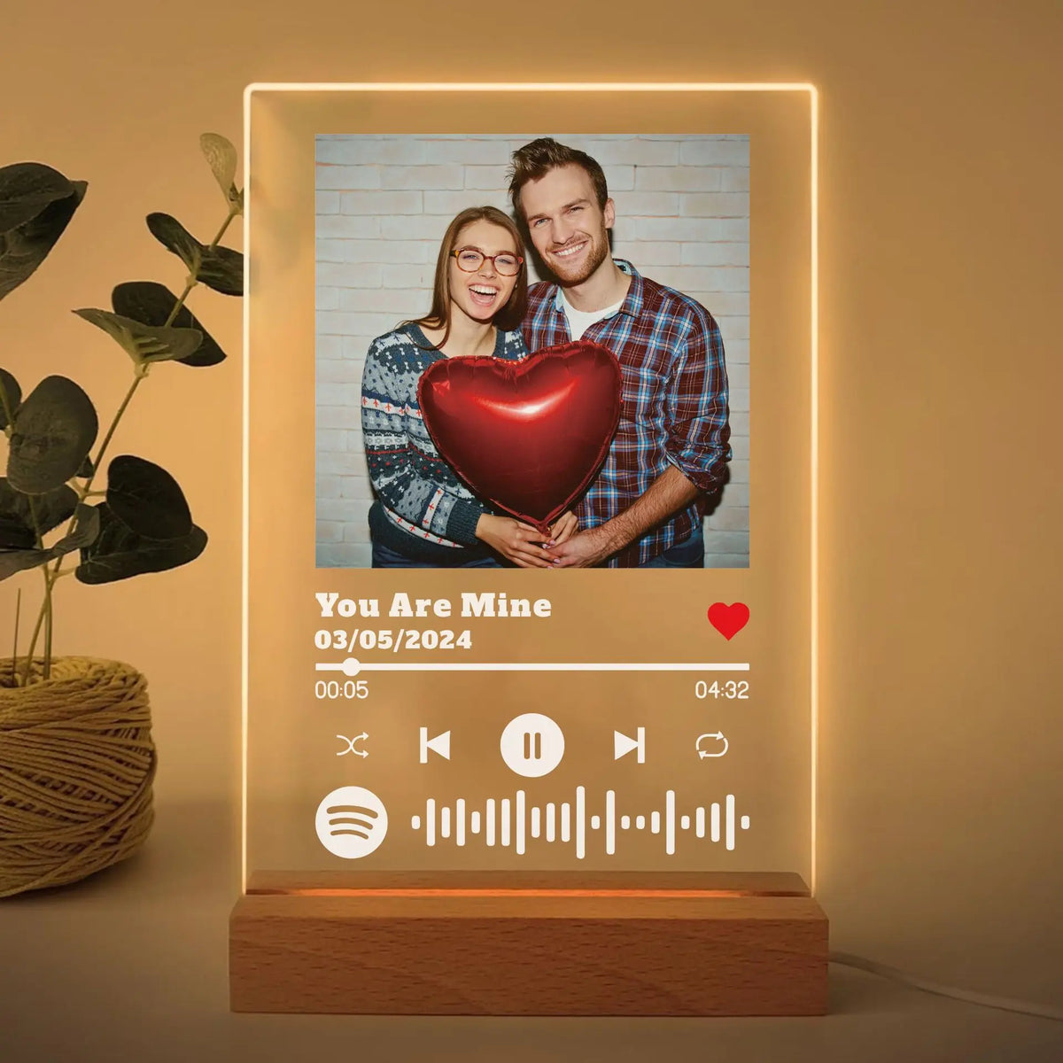 Lámpara Personalizada Spotify con Foto | El Detallazo