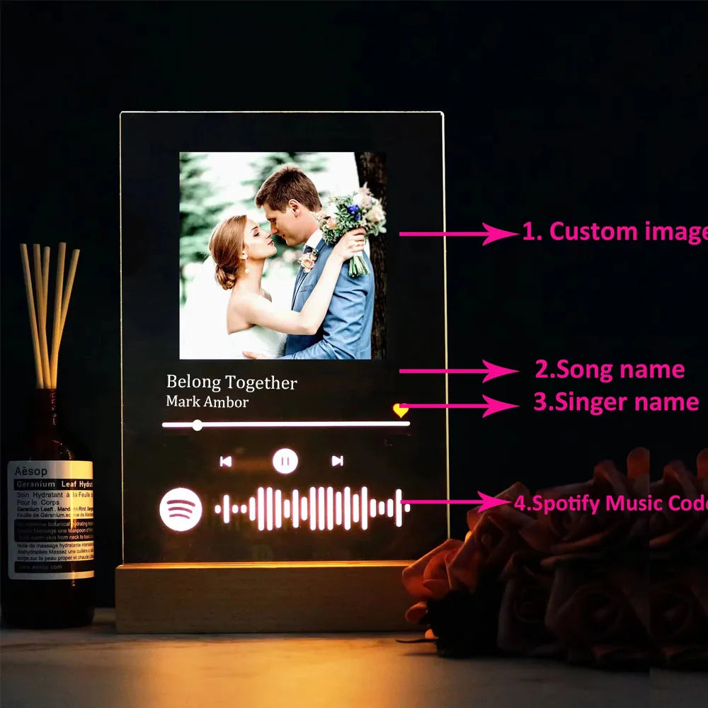 Lámpara Personalizada Spotify con Foto | El Detallazo