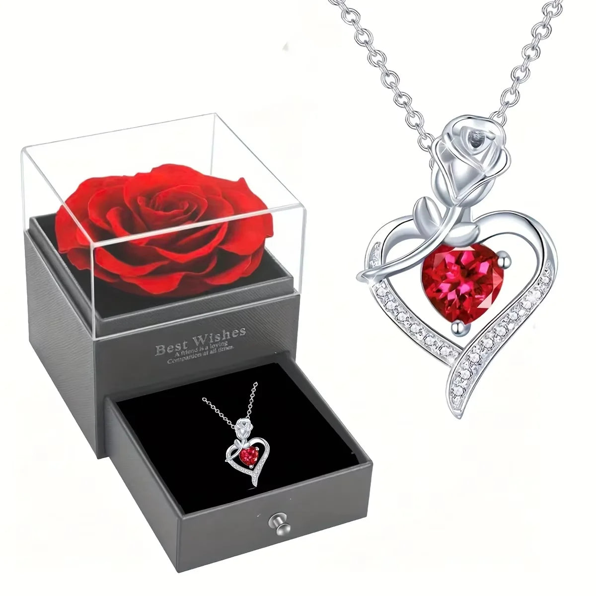 Rosa Eterna con Colgante | El Detallazo